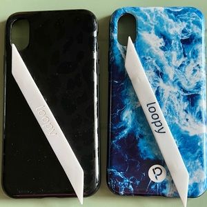 Loopy Cases for iPhone X/XS Midnight Leopard & Ocean W/loops. Used.